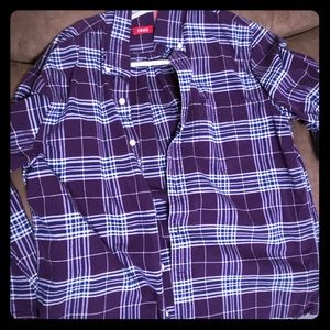 Purple IZOD Long Sleeve Flannel Shirt
